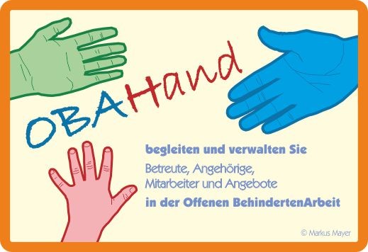 Logo der Software OBAHand - begleiten und verwalten Sie Betreute, Angehörige, Mitarbeiter und Angehörige in der Offenen Behinderten Arbeit